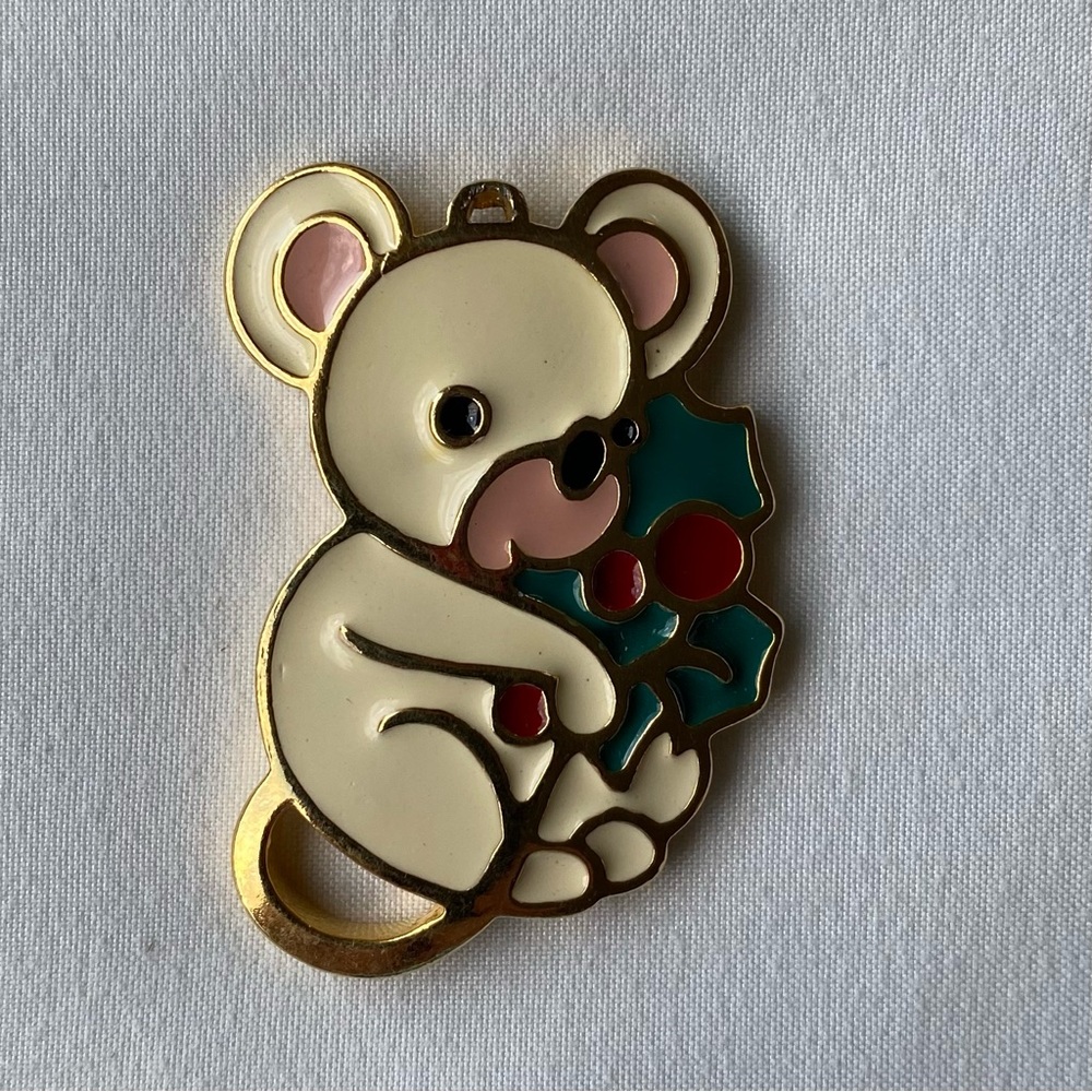 Vintage Wallace Silversmiths "Christmas Cookie" Bear Ornament / Pendant